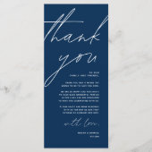 Minimale bruiloft Plaats instelling Hartelijk dank Programmakaart (Voorkant)
