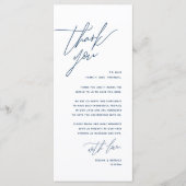 Minimale bruiloft Plaats instelling Hartelijk dank Programmakaart (Voorkant)