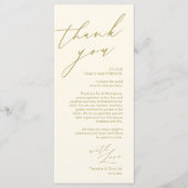Minimale bruiloft Plaats instelling Hartelijk dank Programmakaart (Voorkant)