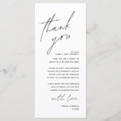 Minimale bruiloft Plaats instelling Hartelijk dank Programmakaart (Voorkant)
