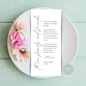 Minimale bruiloft Plaats instelling Hartelijk dank Programmakaart