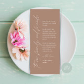 Minimale bruiloft Plaats instelling Hartelijk dank Programmakaart