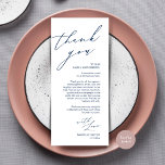 Minimale bruiloft Plaats instelling Hartelijk dank Programmakaart<br><div class="desc">Introductie van de perfecte finishing touch aan uw huwelijksreceptie - onze elegante Wedding Thank You Place-Kaarten, met kaarttitel "Thank you" ! Ontworpen om uw oprechte waardering uit te drukken voor de aanwezigheid van elke gast op uw speciale dag, zijn deze kaarten de ideale manier om een persoonlijk tintje aan uw...</div>