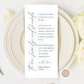 Minimale bruiloft Plaats instelling Hartelijk dank Programmakaart