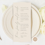 Minimale bruiloft Plaats instelling Hartelijk dank Programmakaart<br><div class="desc">Dit is de Modern bewerkbare kaart, in minimalistisch scriptontwerp, donkergrijs en crème thema, Place Setting Thank You Cards. Deel de liefde en show uw waardering voor uw gasten, wanneer ze gaan zitten aan hun stoel en lees deze gepersonaliseerde charmante bedankje plaats setting kaart. Het is een prachtige manier om je...</div>
