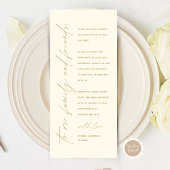 Minimale bruiloft Plaats instelling Hartelijk dank Programmakaart