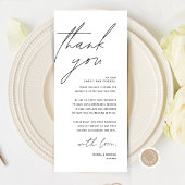 Minimale bruiloft Plaats instelling Hartelijk dank Programmakaart