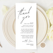 Minimale bruiloft Plaats instelling Hartelijk dank Programmakaart