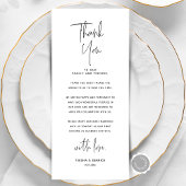 Minimale bruiloft Plaats instelling Hartelijk dank Programmakaart