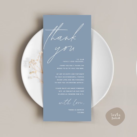 Minimale bruiloft Plaats instelling Hartelijk dank Programmakaart