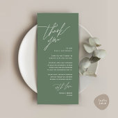 Minimale bruiloft Plaats instelling Hartelijk dank Programmakaart