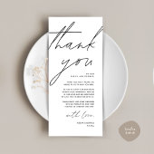 Minimale bruiloft Plaats instelling Hartelijk dank Programmakaart