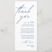 Minimale bruiloft Plaats instelling Hartelijk dank Programmakaart (Voorkant)