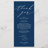 Minimale bruiloft Plaats instelling Hartelijk dank Programmakaart (Voorkant)