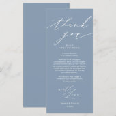 Minimale bruiloft Plaats instelling Hartelijk dank Programmakaart (Voorkant / Achterkant)