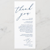 Minimale bruiloft Plaats instelling Hartelijk dank Programmakaart (Voorkant)