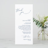Minimale bruiloft Plaats instelling Hartelijk dank Programmakaart (Staand voorkant)