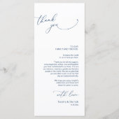 Minimale bruiloft Plaats instelling Hartelijk dank Programmakaart (Voorkant)