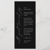 Minimale bruiloft Plaats instelling Hartelijk dank Programmakaart (Voorkant)