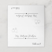 Minimale bruiloft plaatskaartje (Buitenkant ongevouwen)