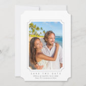 Minimale bruiloft QR Code Foto slaat de datum op Save The Date (Voorkant)