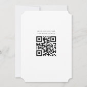 Minimale bruiloft QR Code Foto slaat de datum op Save The Date (Achterkant)