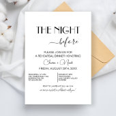 Minimale bruiloft repetitie diner de avond ervoor kaart