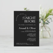 Minimale bruiloft repetitie sjabloon de avond ervo kaart (Staand voorkant)