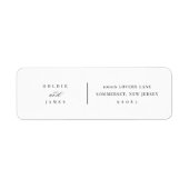 Minimale bruiloft retour adreslabels Stickers (Voorkant)