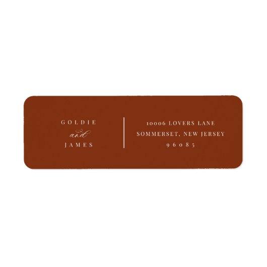 Minimale bruiloft retour adreslabels Stickers (Voorkant)