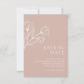 Minimale bruiloft Save the Date Botanical PEYTON (Voorkant)
