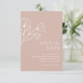 Minimale bruiloft Save the Date Botanical PEYTON (Staand voorkant)