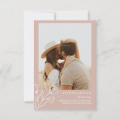 Minimale bruiloft Save the Date Botanical PEYTON (Achterkant)