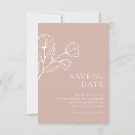 Minimale bruiloft Save the Date Botanical PEYTON