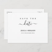 Minimale bruiloft sparen het Briefkaart van de Dat (Voorkant / Achterkant)