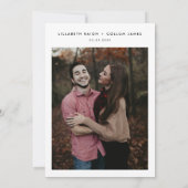 Minimale bruiloft Stropdas de Knot Intimate Simple Kaart (Achterkant)