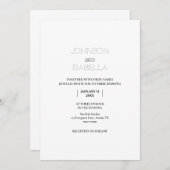 Minimale bruiloft uitnodiging Kaart (Voorkant / Achterkant)