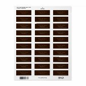 Minimale bruine achtergrond goud crème script reto etiket (Full Sheet)