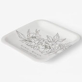 Minimale bruine bruine kever papieren bordje (Gebogen)