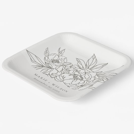 Minimale bruine bruine kever papieren bordje (Gebogen)