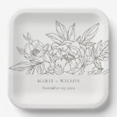 Minimale bruine bruine kever papieren bordje (Voorkant)