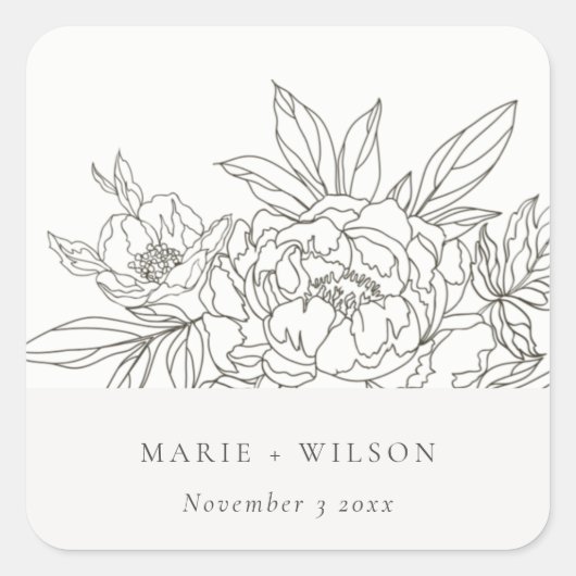 Minimale bruine bruine kever vierkante sticker (Voorkant)