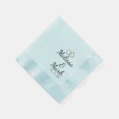 Minimale bruine brute bruine bruidsmonogram voor b servet (Hoek)