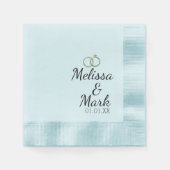 Minimale bruine brute bruine bruidsmonogram voor b servet (Voorkant)