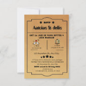 minimale bruine Elegance bruiloft RSVP Kaartje (Voorkant)