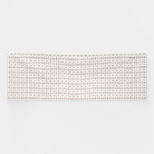 Minimale bruine en witte micro-patroon esthetische spandoek (Horizontaal)