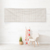 Minimale bruine en witte micro-patroon esthetische spandoek (Insitu)