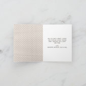 Minimale Bruine en Witte Sneeuwvlok Kerst Kaart (Binnen)