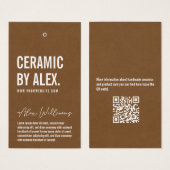 Minimale bruine Labels kaarten Visitekaartje (Voorkant /achterkant)