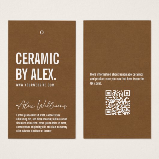 Minimale bruine Labels kaarten Visitekaartje (Voorkant /achterkant)